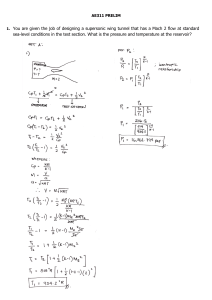Aerospace Engineering Exam: Fluid Mechanics & Aerodynamics