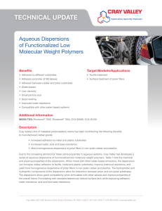 Aqueous Polymer Dispersions: Adhesion & Textile Treatment