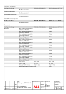 REF615A IED Configuration Report: Parameter Differences & Errors