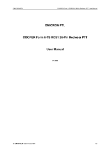 COOPER Form 6-TS Recloser PTT User Manual