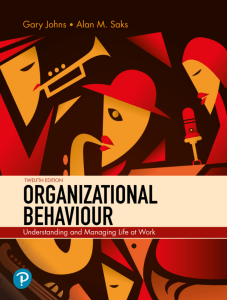 Organizational Behaviour 12th Ed. Textbook