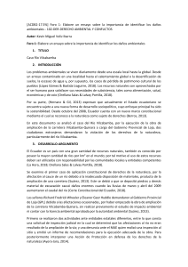 Foro 1 - Elabore un ensayo sobre la importancia de identificar los da&ntilde;os ambientales