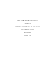 Military Spouse Support Group Insights: A Research Paper