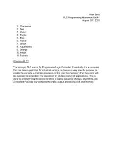 PLC Programming Homework: Definition & Components