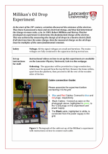 Millikan's Oil Drop Experiment: Lab Manual