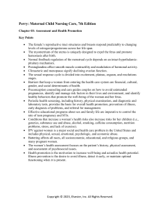 Maternal Child Nursing Care: Assessment & Health Promotion Key Points