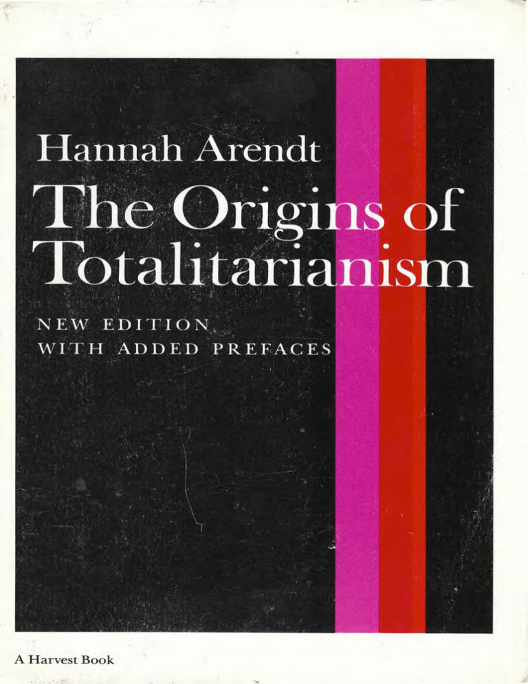 The Origins Of Totalitarianism By Hannah Arendt Political Philosophy