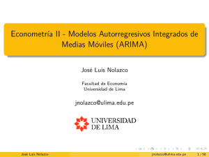 Econometr&iacute;a II: Modelos ARIMA - Notas de clase