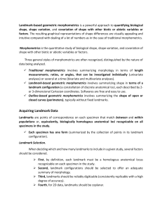 Landmark-based Geometric Morphometrics: Shape Analysis & Variation