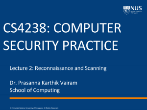 Reconnaissance and Scanning in Computer Security