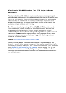 Oracle 1Z0-908 Practice Test: Exam Readiness Guide