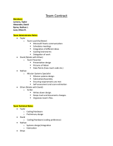 Team Contract: Project Roles, Schedule, & Goals for Academic Team