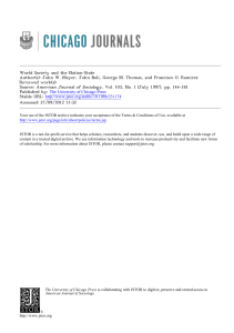 World Society & Nation-State: Global Cultural Impact