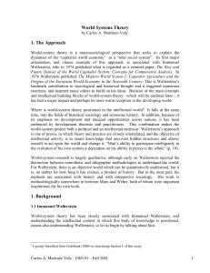 World Systems Theory by Carlos A. Mart&iacute;nez-Vela