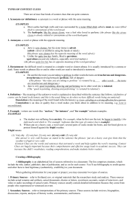 Context Clues & Bibliography Guide