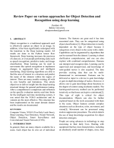 Object Detection with Deep Learning: A Review Paper