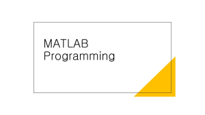 MATLAB Programming: Introduction to Numerical Computing