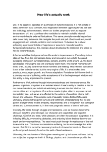 How Life Works: Dynamic Balance, Impermanence, and Meaning