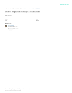 Emotion Regulation: Conceptual Foundations