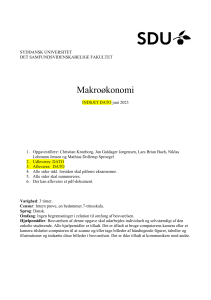 Vejl l&oslash;sning Makro Eksamensopgave 9ECTS juni2023