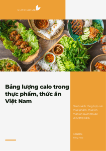 Vietnamese Food Calorie Table