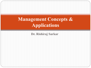 Management Concepts & Applications: Direction, Leadership & Motivation