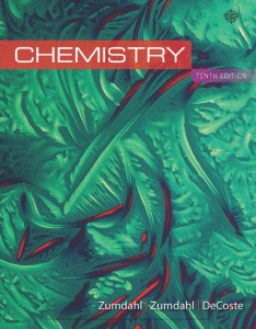 Chemistry Tenth Edition Textbook: Zumdahl, Zumdahl, DeCoste