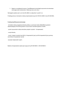 Raport Kwalifikacji Czyszczenia Strumieniowo-Ściernego