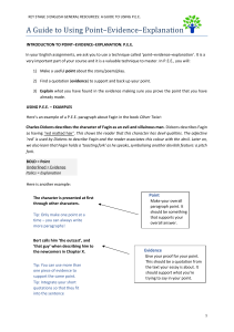P.E.E. Guide: Key Stage 3 English Writing Technique
