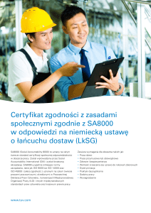 Zgodność SA8000 i niemiecka ustawa LkSG