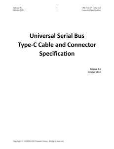 USB Type-C Cable and Connector Specification Release 2.4 (October 2024)