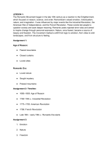 Romantic Movement: Lessons & Assignments