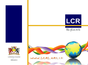 London College of Research Brochure: Courses & Student Life