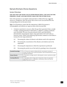AP Chemistry Exam Practice Questions