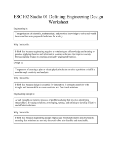 Engineering Design Worksheet: Definitions & Explanations
