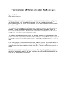 Evolution of Communication Technologies