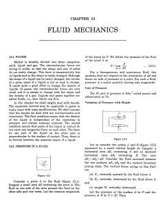Fluid Mechanics: Pressure, Pascal's Law & Atmospheric Pressure