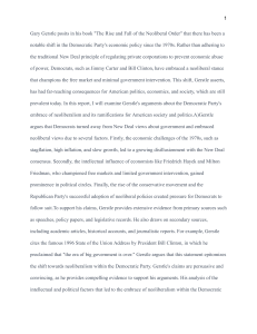 Neoliberalism & the Democratic Party: A Report on Gerstle's Analysis