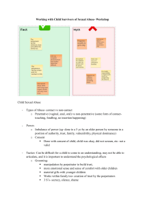 Child Sexual Abuse Workshop: Impact, Healing & Practitioner Role