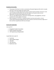 Analyzing Communities: Autism Forum & Student Group Exploration