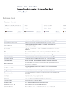 Accounting Information Systems Test Bank