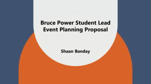 Bruce Power Student Event Planning Proposal