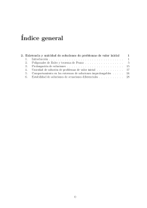 Problemas de Valor Inicial: Existencia y Unicidad