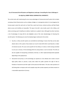 UAS: Advantages, Disadvantages & Regulatory Challenges