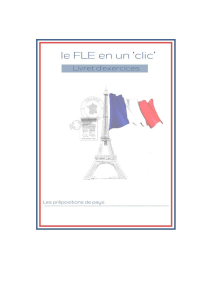 Livret d exercices les prepositions de pays