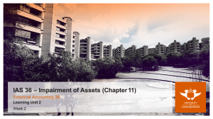 IAS 36 Impairment of Assets: Financial Accounting 2B Lecture Notes