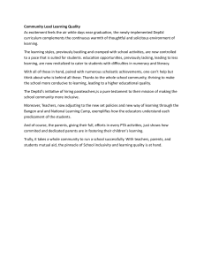 Community Lead Learning Quality: DepEd Curriculum & School Inclusivity