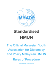Malaysian HMUN Rules of Procedure (5th Revision)
