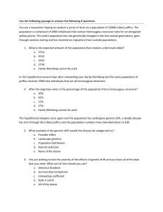 Population Genetics Test Questions