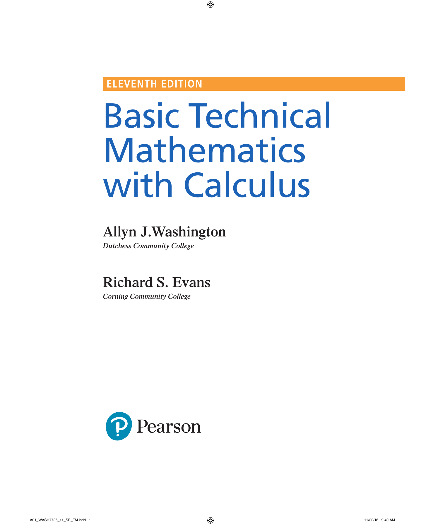 Basic Technical Mathematics with Calculus Textbook